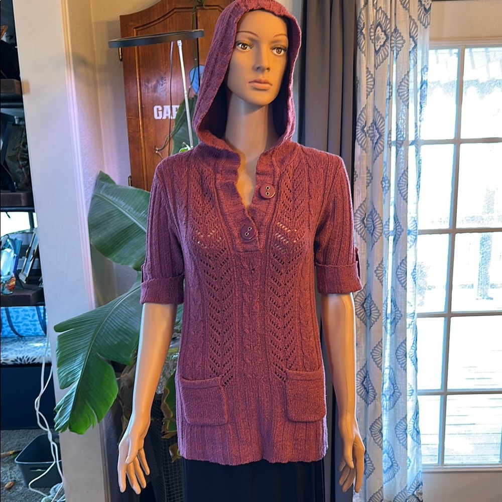 Women's Purple Hooded Sweater